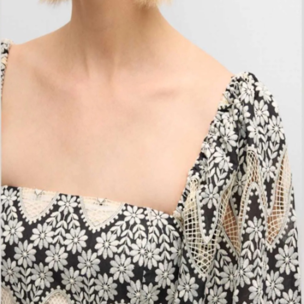 Cara Cara Montauk Scallop Eyelet Mini Dress, Size Small - Picture 3 of 11